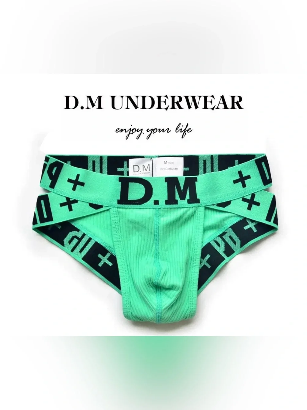 D.M MAN Men's Mint Green jockstrap-style underwear Briefs Size M